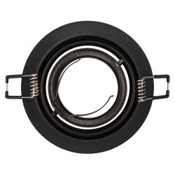 Встраиваемый светильник алюминиевый ЭРА KL84 BK MR16/GU5.3 черный | Алюминиевые встраиваемые светильники