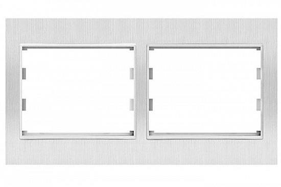 Рамка 2 мест Corsa Satin  белый