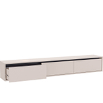 Тумба под ТВ "Кашемир" 200 x 32 x 30 см, подвесная, 3 ящика, бежевая