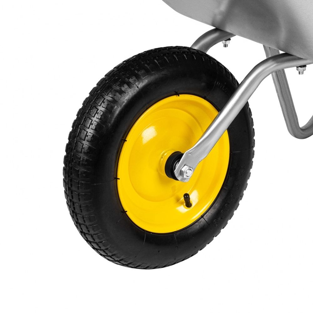 Тачка садовая, грузоподъемность 90 кг, оцинк. рама, объем 65 л// Сибртех 689614