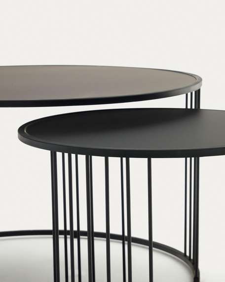 Набор из 2 столиков Hadar, черный