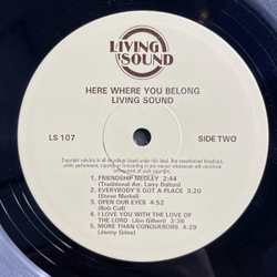 Винтажная виниловая пластинка LP Living Sound Here Where You Belong (UK 1977)