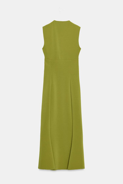 ZARA ПЛАТЬЕ С ВЫРЕЗОМ СЕРДЕЧКОМ, ЗЕЛЕНЫЙ