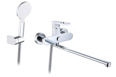 22016-F Смеситель для ванны (белый) латун HANSEN  (10/1шт)