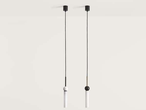 Подвесной светильник Delie золотой металл - черный мрамор