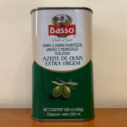 Оливковое масло BASSO  Extra Virgin  3 литра в жестяной банке-канистре Италия