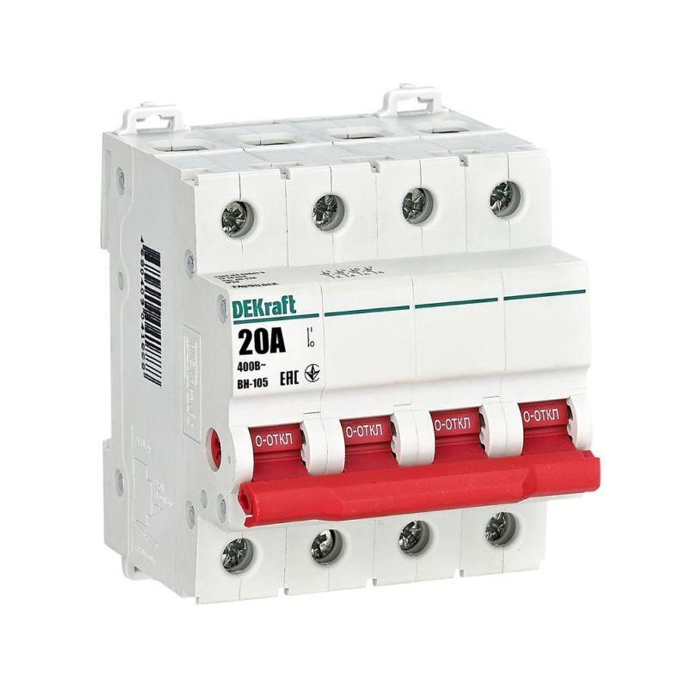Выключатель-разъединитель ВН-105 ВН105-4P-020A DEKraft 17095DEK Выключатель-разъединитель ВН-105 ВН105-4P-020A DEKraft 17095DEK
