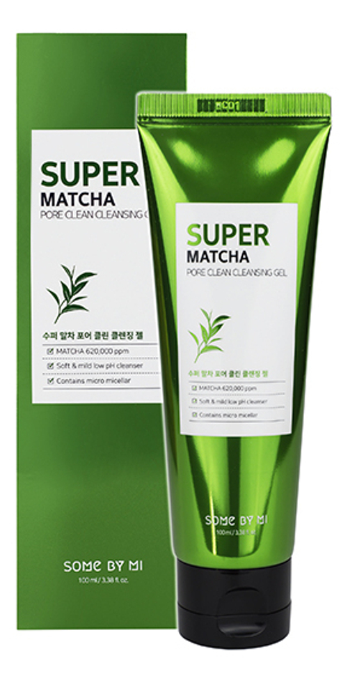 SOME BY MI Очищающий гель для умывания с экстрактом зеленого чая матча - Super Matcha Pore Clean Cleansing Gel, 100мл