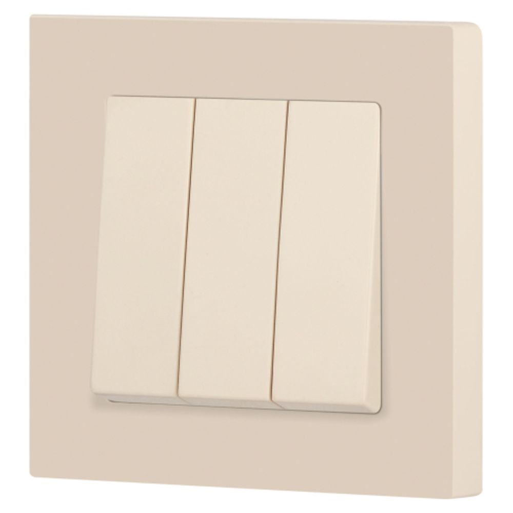 Выключатель Intro Accent 6-106-02 тройной, 10А-250В, IP20, СУ, AL/CU, сл.кость