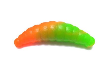 Мягкая приманка TroutMania Lichi 1,6", 4,06см, 1,8гр, цв.210 Lime&Orange (Bubble Gum), уп.8шт