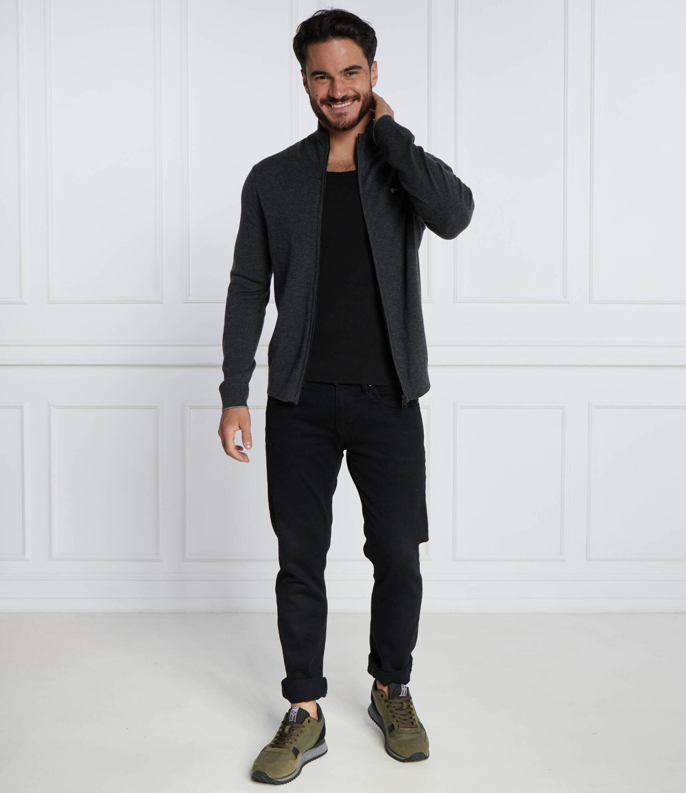 Хлопковый свитер damavand Napapijri - графитовый(NP0A4GJR)