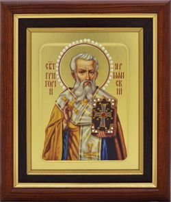 Икона Григория Армянского, писанная в монастыре.