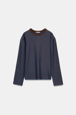 ZARA ФУТБОЛКА В ПОЛОСКУ С ДЛИННЫМИ РУКАВАМИ, ПОЛОСКИ