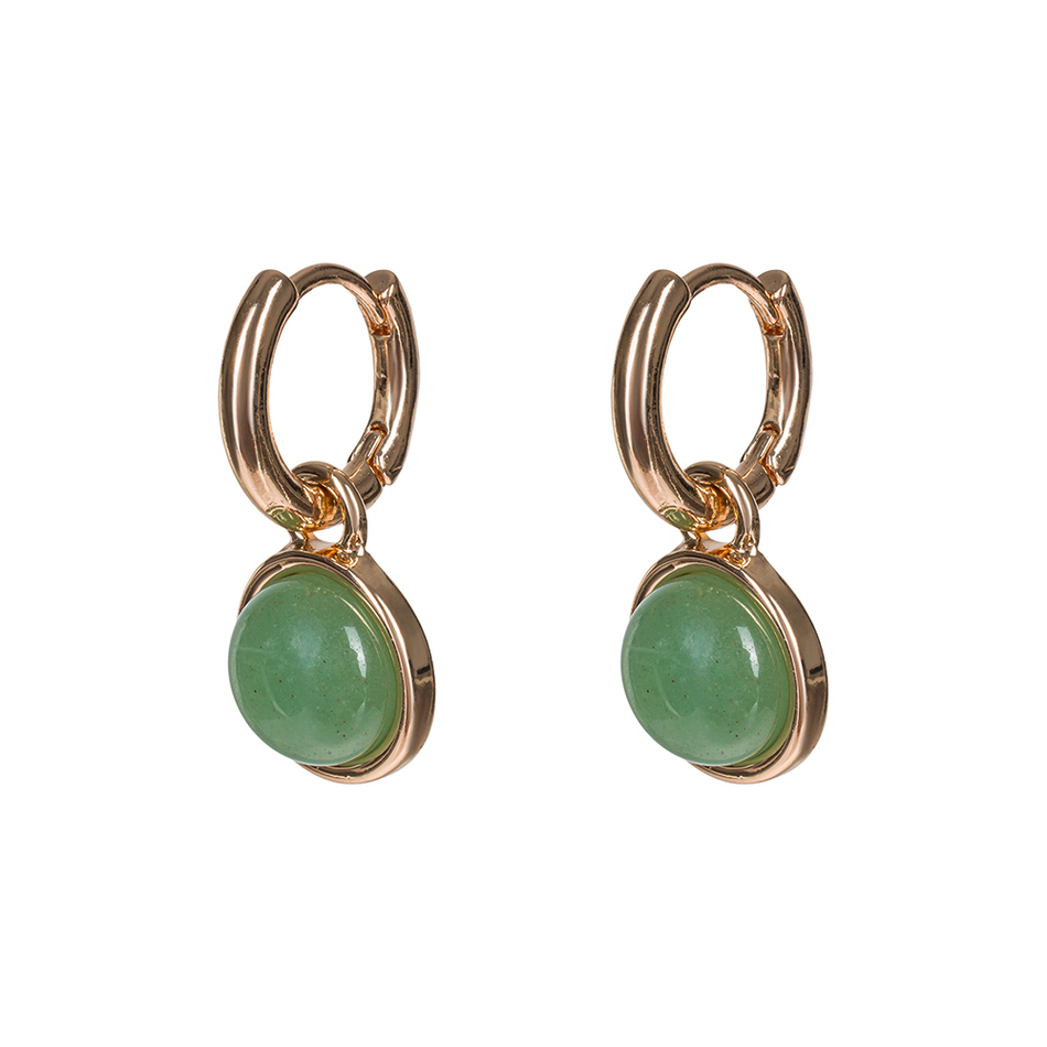 Серьги Fiore Luna GREEN AVENTURINE LE1114 G/G