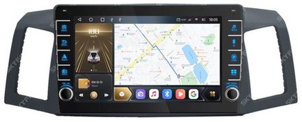 Магнитола для Jeep Grand Cherokee 2004-2007 - Carmedia SF-9253 (крутилки) QLed, Android 10, ТОП процессор, CarPlay, SIM-слот