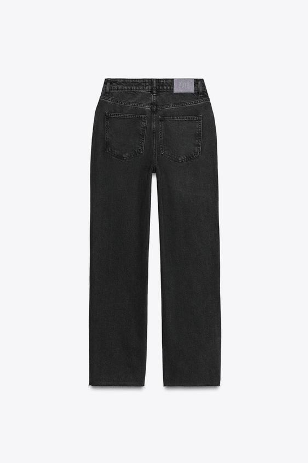 ZARA ДЖИНСЫ Z.02 STRAIGHT ANKLE С ВЫСОКОЙ ПОСАДКОЙ, ЧЕРНЫЙ