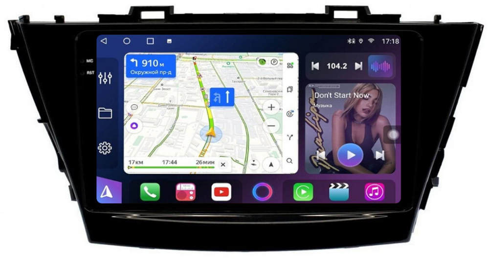 Магнитола для Toyota Prius Alpha 40 2014-2021 (правый руль) - FarCar BM9-2K-9533F2 монитор 9.5" 2K QLED на Android 14, TS10, 4+32Гб, CarPlay, 4G SIM-слот