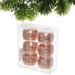 Набор колец для салфеток 6шт «Витраж» 4,5*2,8см, розовое золото