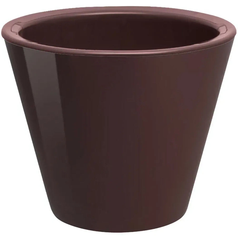 Кашпо для цветов пластиковое 3л d-19 см «Классика» Бордо