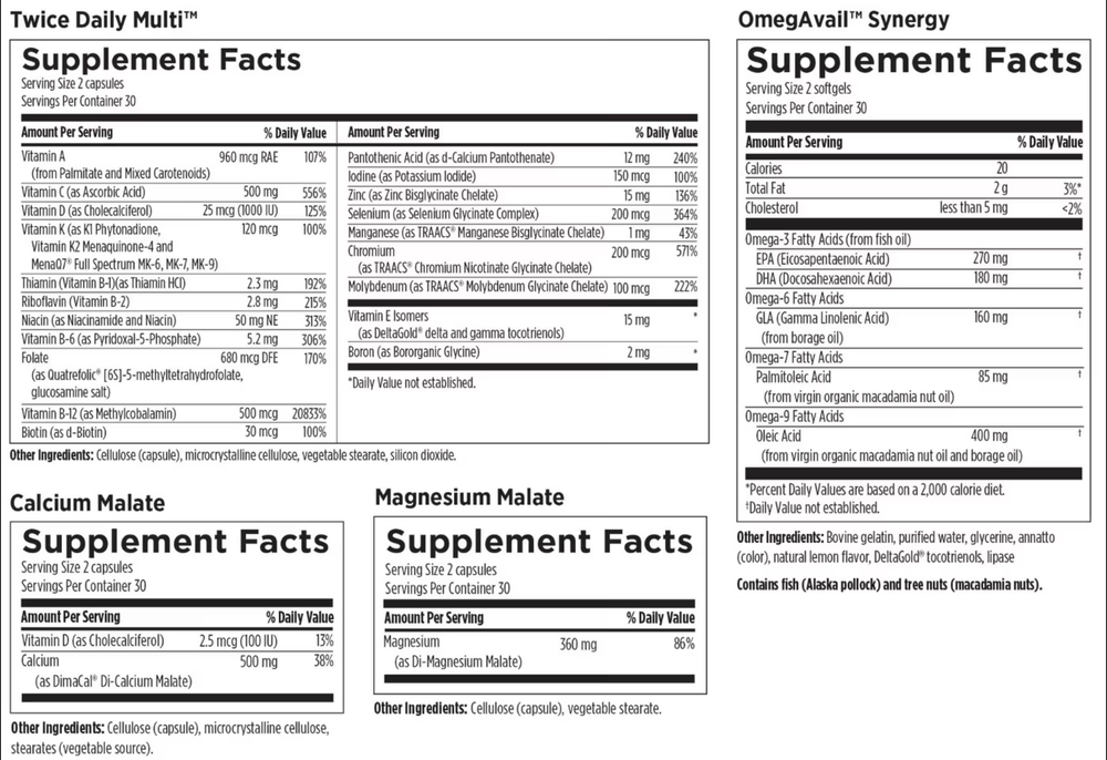 Designs For Health - Twice Daily Essential Packets - 60 packets