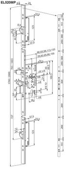 Моторный электромеханический замок Abloy с многоточечным запиранием EL520MP