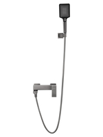 Смеситель для ванны с душем WONZON & WOGHAND CUBE, Темный графит (WW-88639016-BGM)