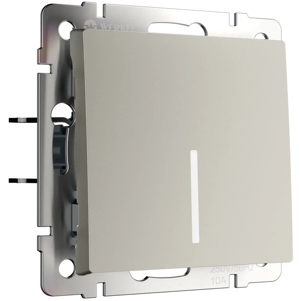 Выключатель одноклавишный с подсветкой (дымчатый) W1210104