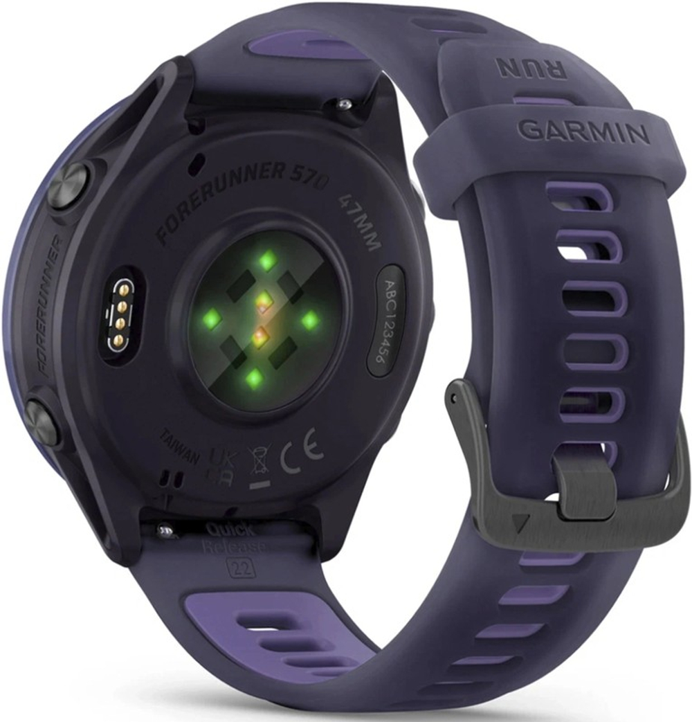Смарт-часы Garmin Forerunner 570 47мм 1.4" AMOLED корп.фиолетовый рем.фиолетовый разм.брасл.:135-205мм (010-02971-02)