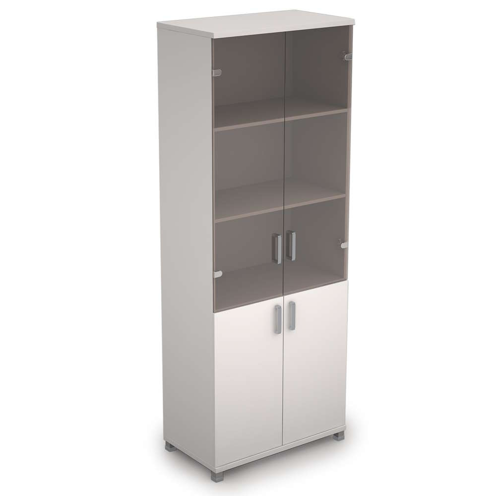 Шкаф для документов со стеклом (задняя стенка ХДФ) АВАНС (AVANCE)