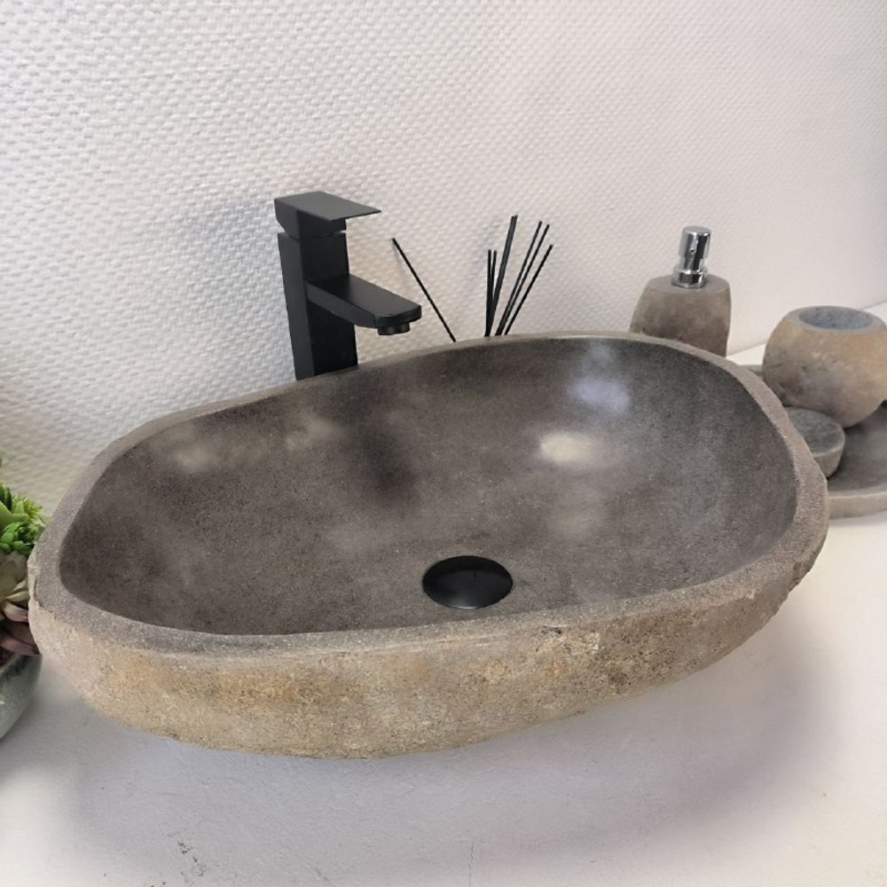 Раковина из речного камня RS-63388 (54*41*16) 0123