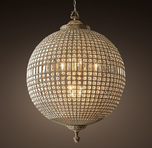 Подвесной дизайнерский светильник  19th C. Casbah Crystal Chandelier 36" by Restoration Hardware