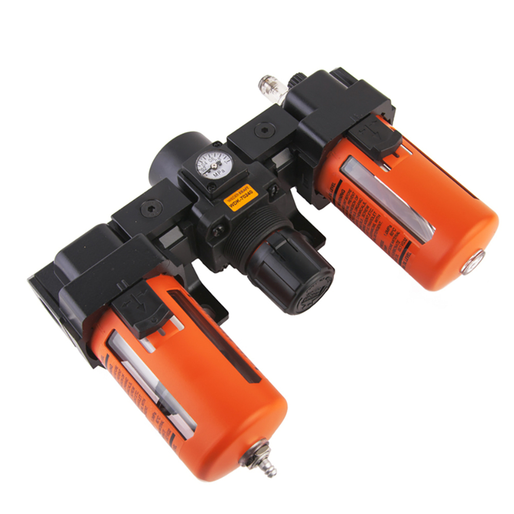 WDK-70240 Блок подготовки воздуха 1/2" с влагоотделителем, лубрикатором, регулятором и манометром