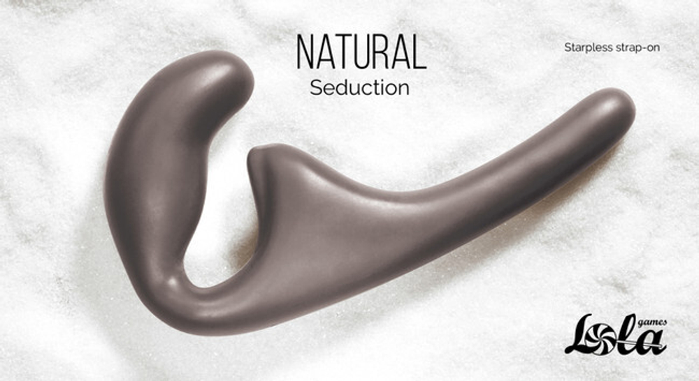 Безремневой анальный страпон Natural Seduction Black (Цвет: черный)