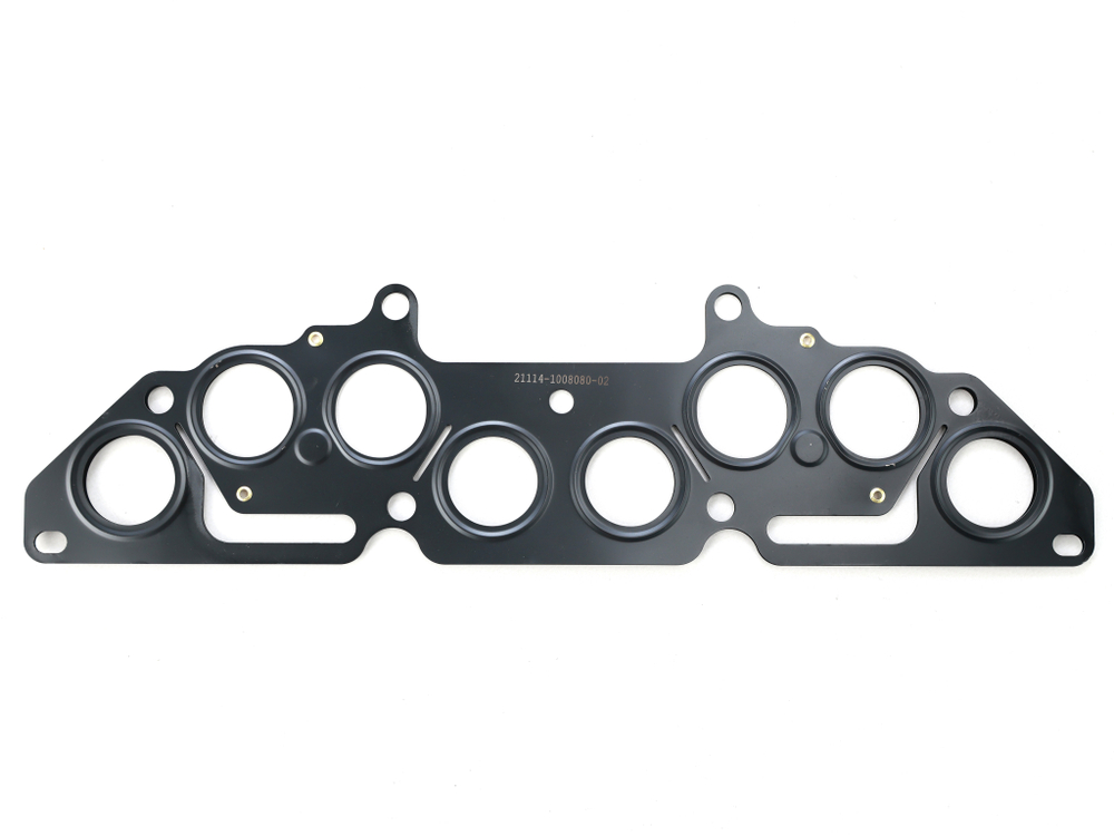 Прокладка коллектора ВАЗ 21083, 2111, 21114, 2170, Приора, Калина дв. 1,6 л. 8кл. (выпускного) металл. 2-х слойный эконом, ОЕ 21114-1008080-02 (Ярославль)