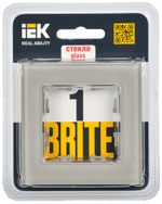BRITE Рамка 1 -местная РУ-1-2-БрД стекло дымчатый IEK