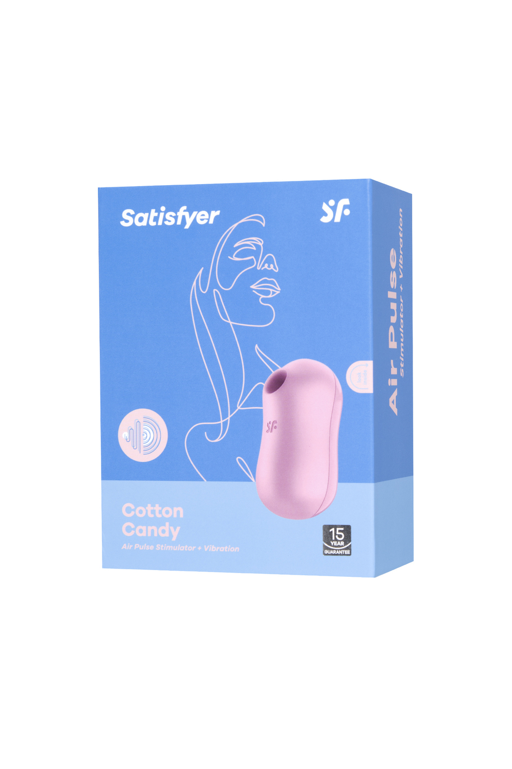 Вакуум-волновой бесконтактный стимулятор клитора Satisfyer Cotton Candy, силикон, фиолетовый, 8,6 см