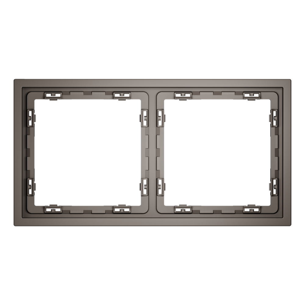 Рамка пластиковая VOLTUM S70 на 2 пост, (капучино)