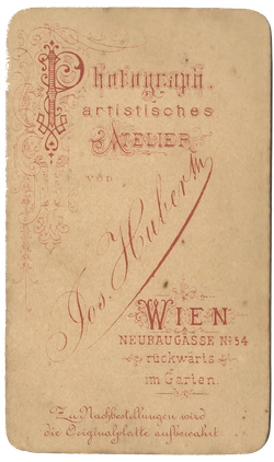 Студийные ретро-портреты. XIX в. Вена. 11х7 см.  1890 г
