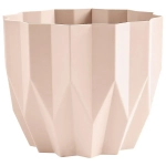 Кашпо для цветов пластиковое 3л d-20см «Геометрия» Пудровый