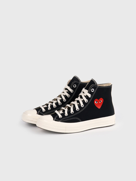 Кеды Converse x Comme des Garcons Play Chuck 70 CDG Hi Small Heart Black