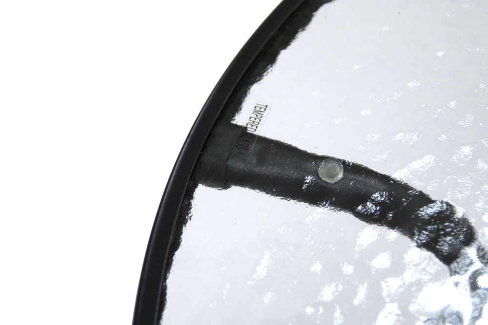 Стол пристенный  арт.SC-096 1 уп.(каркас черн.,столешница стекло) "Garden story"