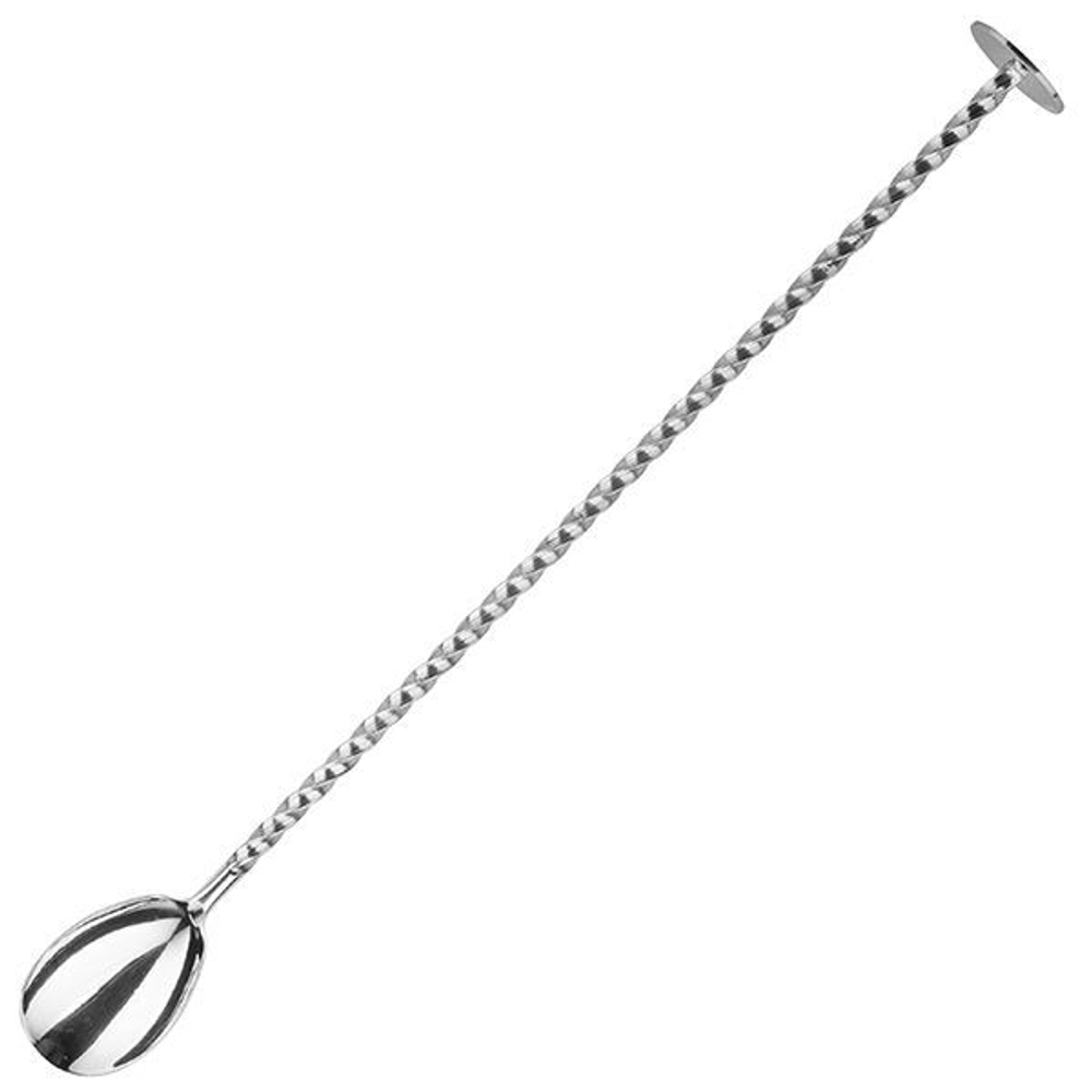 Ложка барная «Пробар» с мадлером;сталь нерж.;,L=25,B=3см;стальной (Цвет: серебристый)