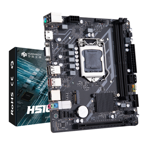 Материнская плата HUANANZHI H510M-VH4, Socket1200, mATX, Retail, 2xDDR4, PCIe3.0, 1xM.2, GLAN, PS2, 6xUSB2, 4xUSB3, VGA, HDMI (HNZ-H510M-VH4)