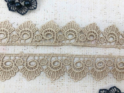 Кружево плетеное, ш. 3 см, бежевый