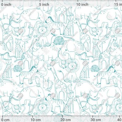 Африканские животные, милый детский паттерн by Anastasia Lembrik 500 DPI