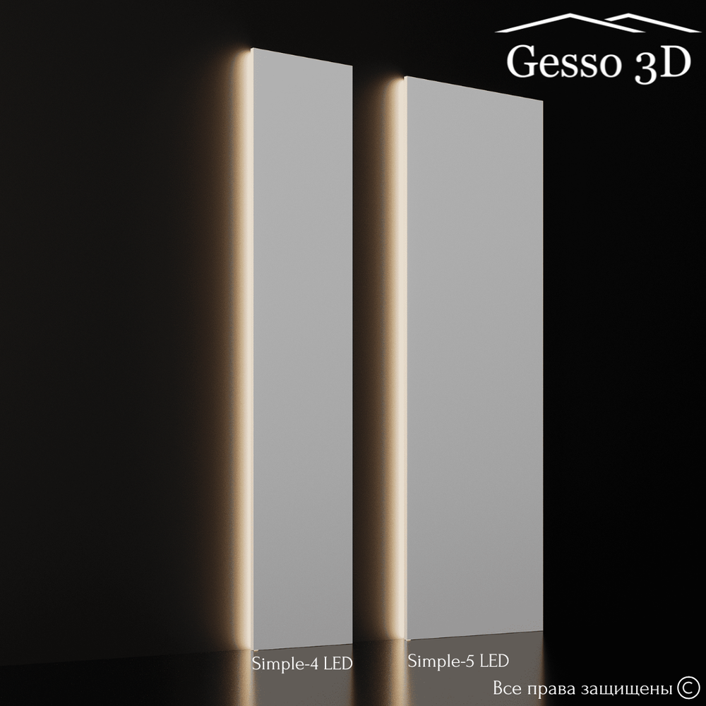 Гипсовая панель Simple-5 LED