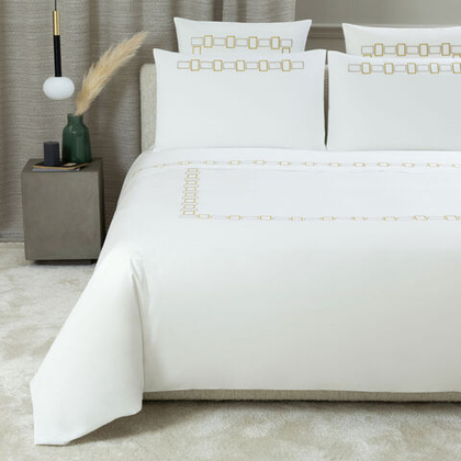 Постельное белье семейное Bold Bicolor Embroidery Savage Beige/Olive (140 x 200 см)