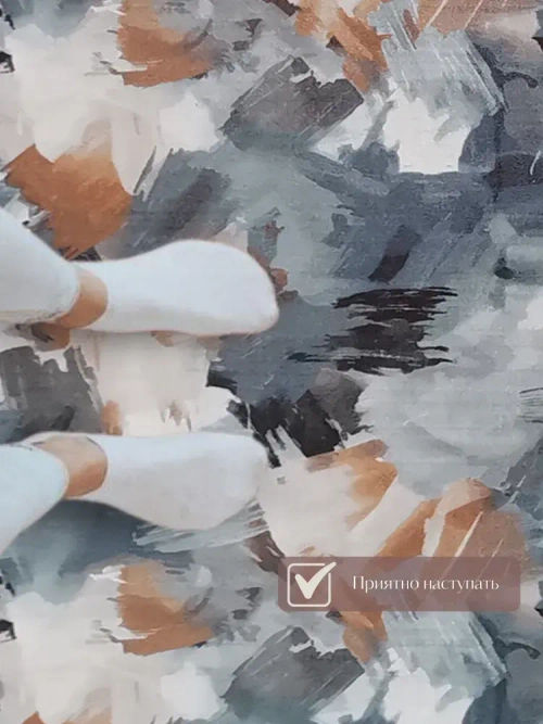 Ковролин метражом 4х7,25 м, безворсовой "Акварель", многоцветный без оверлока