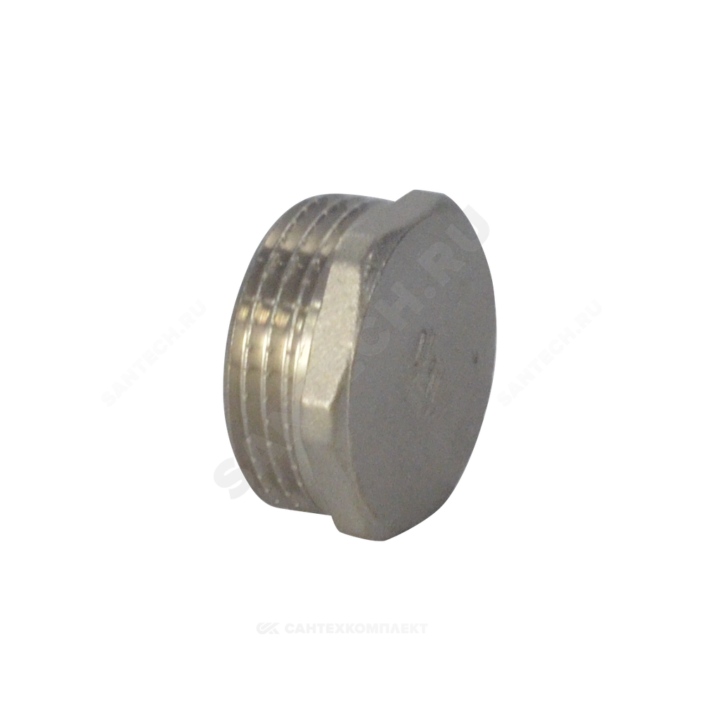 Заглушка латунь никель Ду 40 (1 1/2") НР SantechSystems