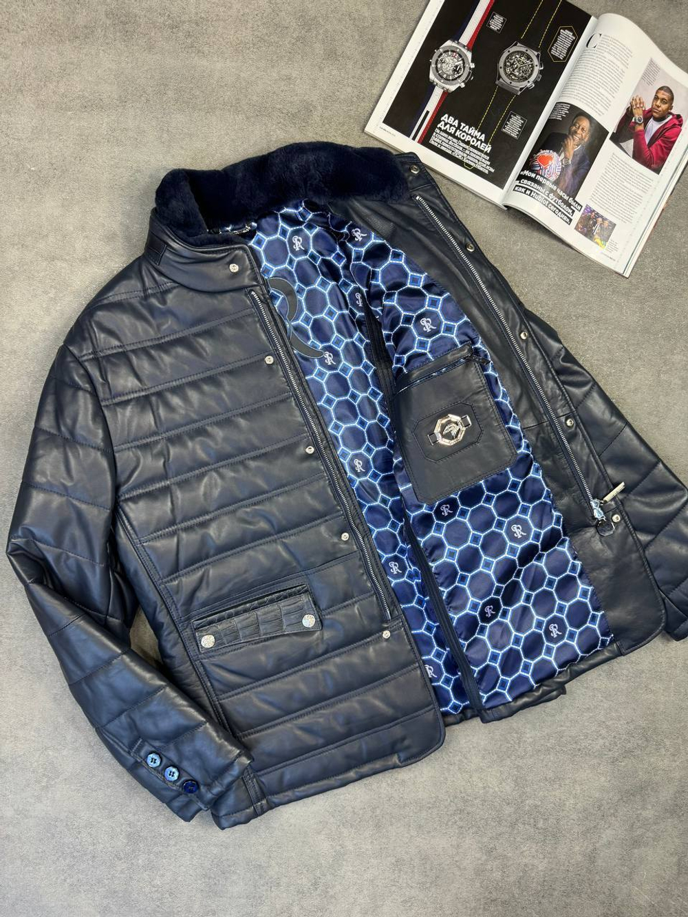 Куртка Stefano Ricci вставка из кожи крокодила